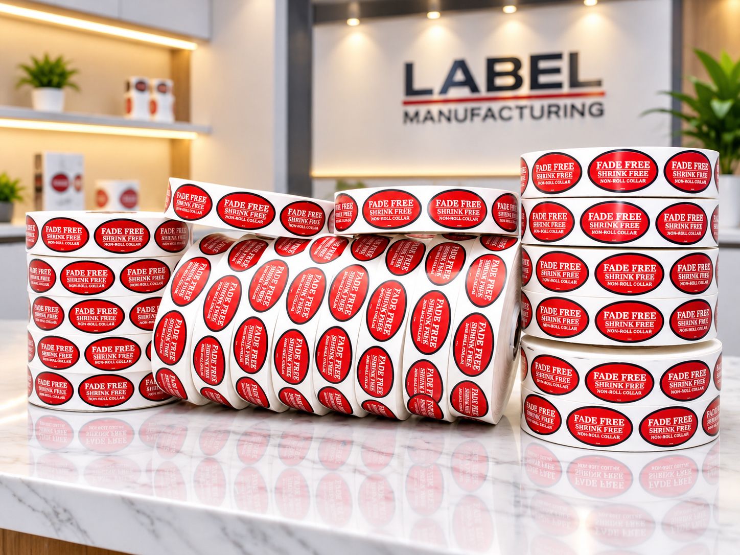 Self-adhesive labels running through the die-cutting unit